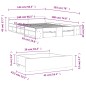 vidaXL Bettgestell mit Schubladen Weiß 140x190 cm Holzwerkstoff vidaXL Bettgestell mit Schubladen Weiß 140x190 cm Holzwerkstoff