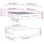 vidaXL Bettgestell mit Schubladen Weiß 140x200 cm Holzwerkstoff vidaXL Bettgestell mit Schubladen Weiß 140x200 cm Holzwerkstoff