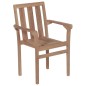 Stapelbare Gartenstühle mit Kissen 4 Stk. Massivholz Teak Stapelbare Gartenstühle mit Kissen 4 Stk. Massivholz Teak