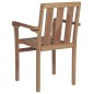 Stapelbare Gartenstühle mit Kissen 4 Stk. Massivholz Teak Stapelbare Gartenstühle mit Kissen 4 Stk. Massivholz Teak