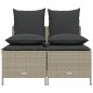 vidaXL 4-tlg. Garten-Sofagarnitur mit Kissen Hellgrau Poly Rattan vidaXL 4-tlg. Garten-Sofagarnitur mit Kissen Hellgrau Poly Rattan