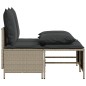 vidaXL 4-tlg. Garten-Sofagarnitur mit Kissen Hellgrau Poly Rattan vidaXL 4-tlg. Garten-Sofagarnitur mit Kissen Hellgrau Poly Rattan
