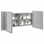 vidaXL LED-Spiegelschrank Grau Sonoma 100x12x45 cm vidaXL LED-Spiegelschrank Grau Sonoma 100x12x45 cm