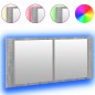 vidaXL LED-Spiegelschrank Grau Sonoma 100x12x45 cm vidaXL LED-Spiegelschrank Grau Sonoma 100x12x45 cm