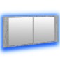 vidaXL LED-Spiegelschrank Grau Sonoma 100x12x45 cm vidaXL LED-Spiegelschrank Grau Sonoma 100x12x45 cm