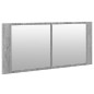 vidaXL LED-Spiegelschrank Grau Sonoma 100x12x45 cm vidaXL LED-Spiegelschrank Grau Sonoma 100x12x45 cm