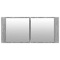 vidaXL LED-Spiegelschrank Grau Sonoma 100x12x45 cm vidaXL LED-Spiegelschrank Grau Sonoma 100x12x45 cm