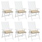 vidaXL Stuhlkissen 6 Stk. Beige 40x40x7 cm Oxford-Gewebe vidaXL Stuhlkissen 6 Stk. Beige 40x40x7 cm Oxford-Gewebe