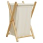 vidaXL Wäschekorb Cremeweiß 41,5x36x63,5 cm Bambus vidaXL Wäschekorb Cremeweiß 41,5x36x63,5 cm Bambus
