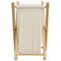 vidaXL Wäschekorb Cremeweiß 41,5x36x63,5 cm Bambus vidaXL Wäschekorb Cremeweiß 41,5x36x63,5 cm Bambus