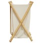 vidaXL Wäschekorb Cremeweiß 41,5x36x63,5 cm Bambus vidaXL Wäschekorb Cremeweiß 41,5x36x63,5 cm Bambus