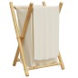 vidaXL Wäschekorb Cremeweiß 41,5x36x63,5 cm Bambus vidaXL Wäschekorb Cremeweiß 41,5x36x63,5 cm Bambus