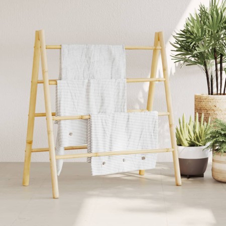 vidaXL Doppel-Handtuchleiter mit 4 Sprossen 90x50x100 cm Bambus