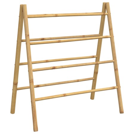 vidaXL Doppel-Handtuchleiter mit 4 Sprossen 90x50x100 cm Bambus