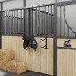 vidaXL Sattelhalter mit Trensenhaken Zweiarmig Tragbar Schwarz Eisen vidaXL Sattelhalter mit Trensenhaken Zweiarmig Tragbar Schwarz Eisen