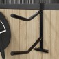 vidaXL Sattelhalter mit Trensenhaken Zweiarmig Tragbar Schwarz Eisen vidaXL Sattelhalter mit Trensenhaken Zweiarmig Tragbar Schwarz Eisen