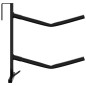 vidaXL Sattelhalter mit Trensenhaken Zweiarmig Tragbar Schwarz Eisen vidaXL Sattelhalter mit Trensenhaken Zweiarmig Tragbar Schwarz Eisen