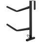 vidaXL Sattelhalter mit Trensenhaken Zweiarmig Tragbar Schwarz Eisen vidaXL Sattelhalter mit Trensenhaken Zweiarmig Tragbar Schwarz Eisen