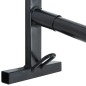 vidaXL Sattelhalter mit Trensenhaken Zweiarmig Tragbar Schwarz Eisen vidaXL Sattelhalter mit Trensenhaken Zweiarmig Tragbar Schwarz Eisen