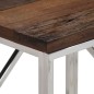 vidaXL Konsolentisch Silbern Edelstahl und Massive Holzschwellen vidaXL Konsolentisch Silbern Edelstahl und Massive Holzschwellen