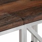 vidaXL Konsolentisch Silbern Edelstahl und Massive Holzschwellen vidaXL Konsolentisch Silbern Edelstahl und Massive Holzschwellen