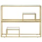 vidaXL Konsolentisch Golden Edelstahl und Hartglas vidaXL Konsolentisch Golden Edelstahl und Hartglas