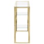 vidaXL Konsolentisch Golden Edelstahl und Hartglas vidaXL Konsolentisch Golden Edelstahl und Hartglas