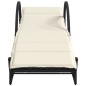vidaXL Sonnenliegen 2 Stk. mit Tisch Schwarz Poly Rattan vidaXL Sonnenliegen 2 Stk. mit Tisch Schwarz Poly Rattan