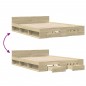 vidaXL Bettgestell mit Schubladen Sonoma-Eiche 120x200cm Holzwerkstoff vidaXL Bettgestell mit Schubladen Sonoma-Eiche 120x200cm Holzwerkstoff