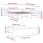 vidaXL Bettgestell mit Schubladen Weiß 120x200 cm Holzwerkstoff vidaXL Bettgestell mit Schubladen Weiß 120x200 cm Holzwerkstoff