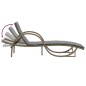 vidaXL Sonnenliege mit Auflage Beige 60x199x42 cm Poly Rattan vidaXL Sonnenliege mit Auflage Beige 60x199x42 cm Poly Rattan
