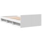 vidaXL Bettgestell mit Schublade Weiß 90x200 cm Holzwerkstoff vidaXL Bettgestell mit Schublade Weiß 90x200 cm Holzwerkstoff