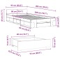 vidaXL Bettgestell mit Schublade Weiß 90x200 cm Holzwerkstoff vidaXL Bettgestell mit Schublade Weiß 90x200 cm Holzwerkstoff