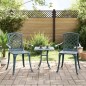 vidaXL Gartenstühle 2 Stk. Grün Aluminiumguss vidaXL Gartenstühle 2 Stk. Grün Aluminiumguss