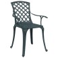 vidaXL Gartenstühle 2 Stk. Grün Aluminiumguss vidaXL Gartenstühle 2 Stk. Grün Aluminiumguss