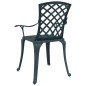 vidaXL Gartenstühle 2 Stk. Grün Aluminiumguss vidaXL Gartenstühle 2 Stk. Grün Aluminiumguss