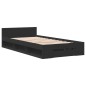 vidaXL Bettgestell mit Schublade Schwarz 75x190 cm Holzwerkstoff vidaXL Bettgestell mit Schublade Schwarz 75x190 cm Holzwerkstoff