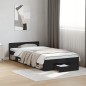 vidaXL Bettgestell mit Schublade Schwarz 75x190 cm Holzwerkstoff vidaXL Bettgestell mit Schublade Schwarz 75x190 cm Holzwerkstoff
