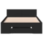 vidaXL Bettgestell mit Schublade Schwarz 75x190 cm Holzwerkstoff vidaXL Bettgestell mit Schublade Schwarz 75x190 cm Holzwerkstoff