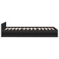 vidaXL Bettgestell mit Schublade Schwarz 75x190 cm Holzwerkstoff vidaXL Bettgestell mit Schublade Schwarz 75x190 cm Holzwerkstoff