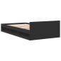 vidaXL Bettgestell mit Schublade Schwarz 75x190 cm Holzwerkstoff vidaXL Bettgestell mit Schublade Schwarz 75x190 cm Holzwerkstoff