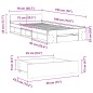 vidaXL Bettgestell mit Schublade Schwarz 75x190 cm Holzwerkstoff vidaXL Bettgestell mit Schublade Schwarz 75x190 cm Holzwerkstoff