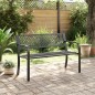 vidaXL Gartenbank 119 cm Schwarz Stahl vidaXL Gartenbank 119 cm Schwarz Stahl