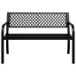 vidaXL Gartenbank 119 cm Schwarz Stahl vidaXL Gartenbank 119 cm Schwarz Stahl