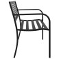 vidaXL Gartenbank 119 cm Schwarz Stahl vidaXL Gartenbank 119 cm Schwarz Stahl