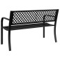 vidaXL Gartenbank 119 cm Schwarz Stahl vidaXL Gartenbank 119 cm Schwarz Stahl