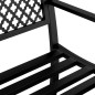 vidaXL Gartenbank 119 cm Schwarz Stahl vidaXL Gartenbank 119 cm Schwarz Stahl
