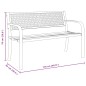 vidaXL Gartenbank 119 cm Schwarz Stahl vidaXL Gartenbank 119 cm Schwarz Stahl