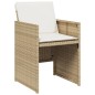 vidaXL 5-tlg. Garten-Essgruppe mit Kissen Beige Poly Rattan vidaXL 5-tlg. Garten-Essgruppe mit Kissen Beige Poly Rattan