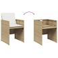 vidaXL 5-tlg. Garten-Essgruppe mit Kissen Beige Poly Rattan vidaXL 5-tlg. Garten-Essgruppe mit Kissen Beige Poly Rattan